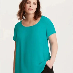 Torrid GEORGETTE CAGE BACK CUTOUT BLOUSE Size 1X